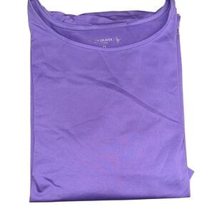 Susan Graver Essentials 3X Butterknit Top Dusty Purple Elbow Sleeves Bateau Neck